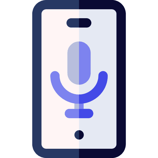 Voice recognition cellphone smartphone multimedia icon