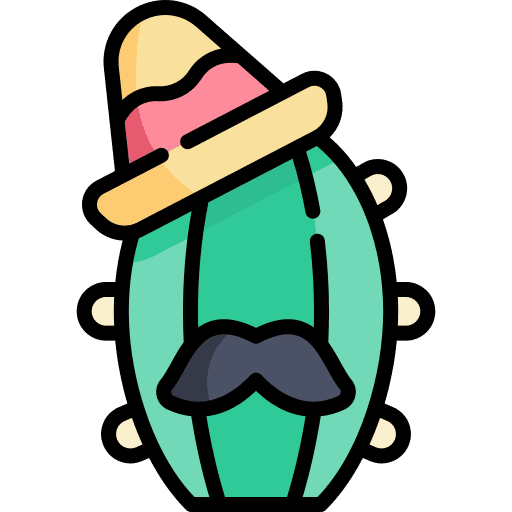 Cactus plant sombrero nature icon