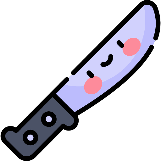 Machete weapon knife blade icon