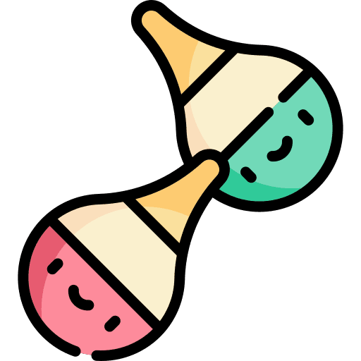 Maracas music and multimedia musical instrument shaker icon