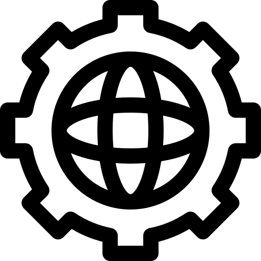 World grid earth grid settings worldwide icon