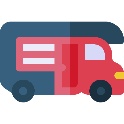 Camper vehicle transportation travel icon