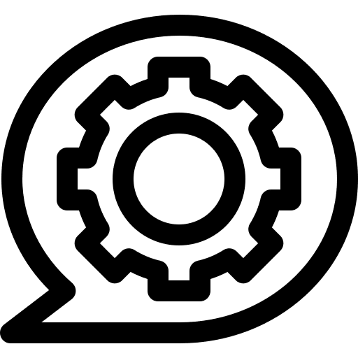 Chat settings conversation gear icon