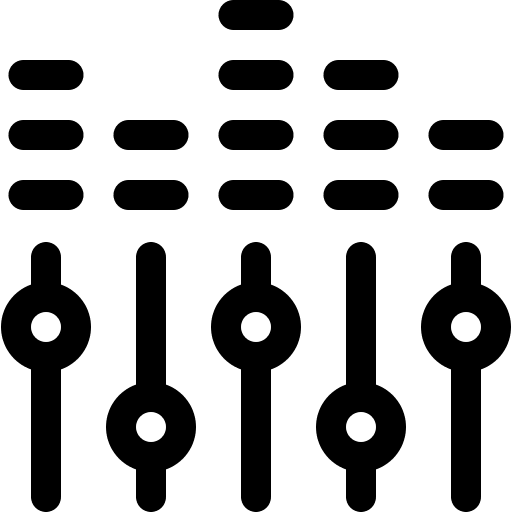 Settings equalizer digital settings icon