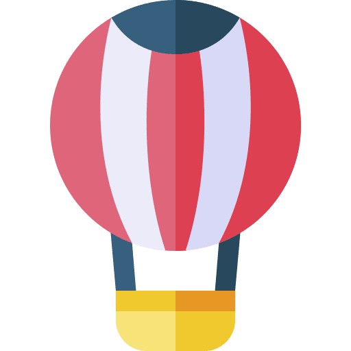 Air balloon trip transportation flight icon
