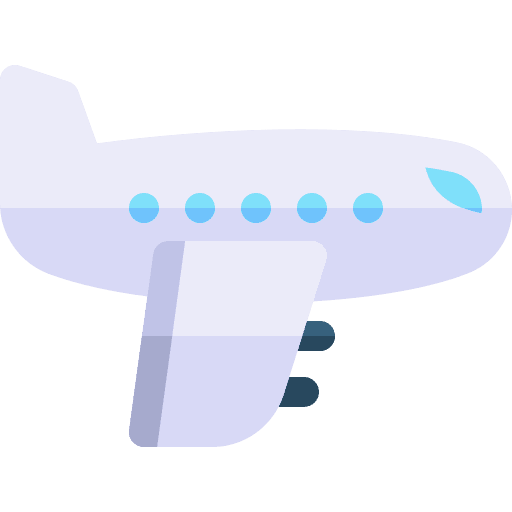 Airplane airline fly transportation icon