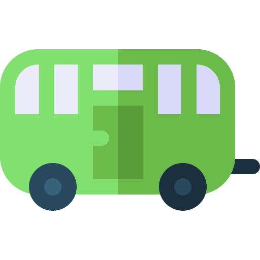 Camper holidays vehicle transportation icon