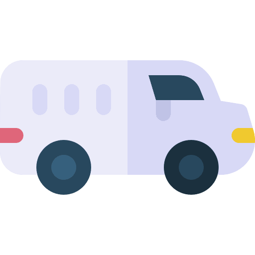 Van automobile travel vehicle icon