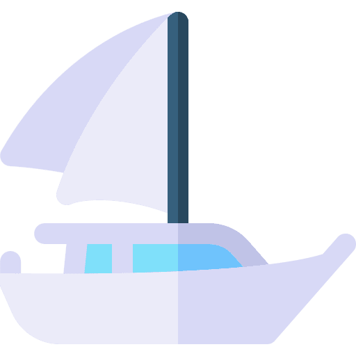 Sailboat ocean transportation sea icon