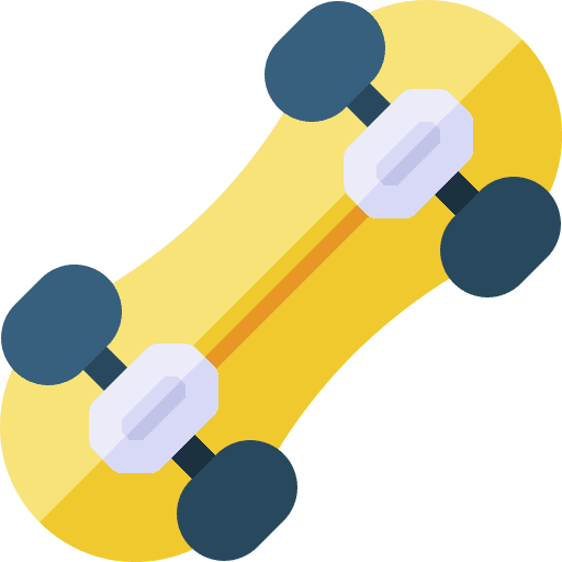 Skateboard sports and competition deck skateboard icon