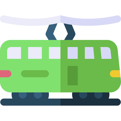 Tram vehicle public transport tram icon