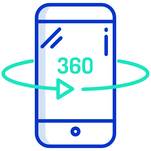 Phone sphere view 360 software 360 degree icon