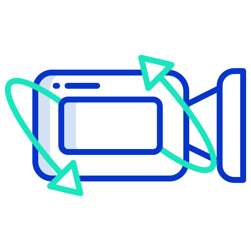 Video 360 degree music and multimedia multimedia option icon