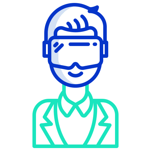 Vr glasses virtual reality glasses game device icon