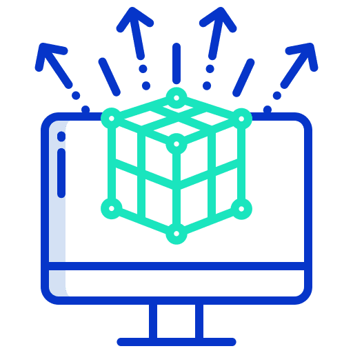 Computer box electronics ui icon