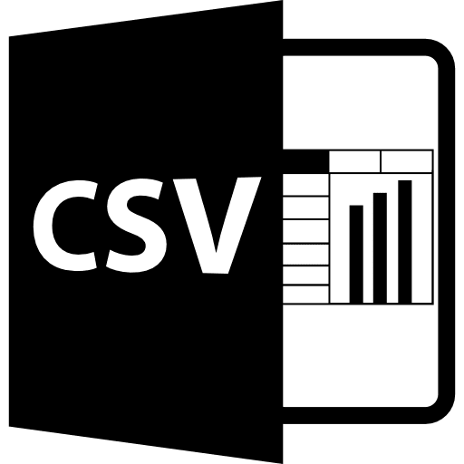 Csv file variant with graphs csv csv file interface icon