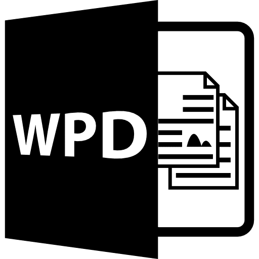 Wpd open file format interface word perfect file icon