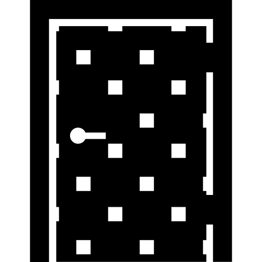 Door closed exit door part construction icon