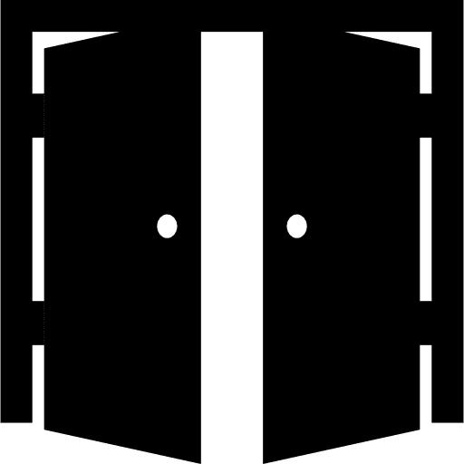 Doors opened entrance open buildings doors icon