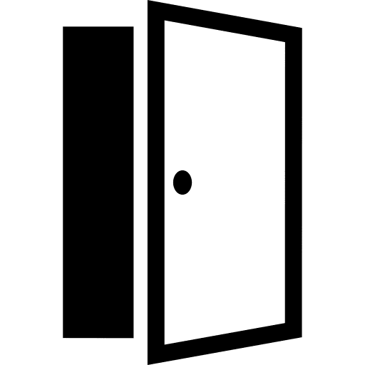 Opened exit door open open door door icon