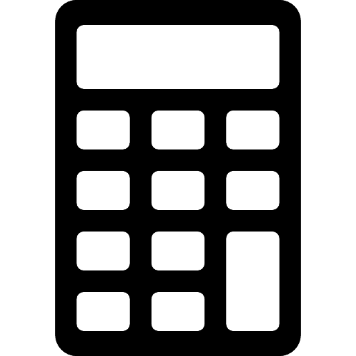 Calculator math mathematics material icon