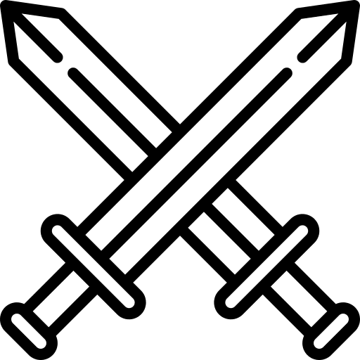 Medieval medieval blade weapon icon