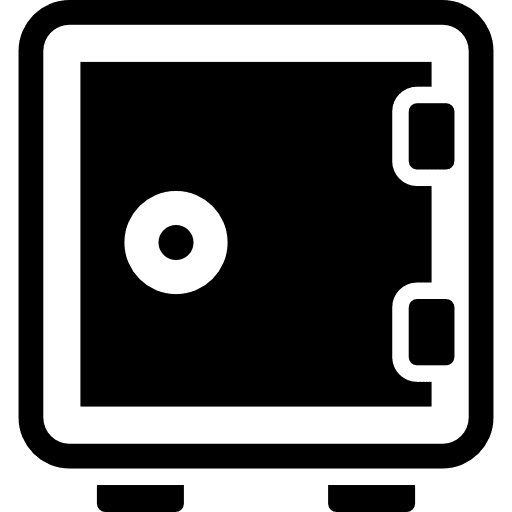 Safe cash savings locked icon