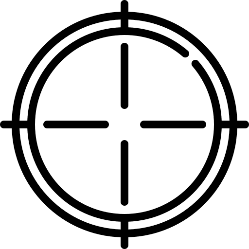 Sight gun target shoot scope icon