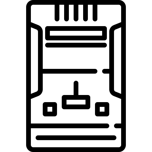 Vintage game console arcade gamer icon