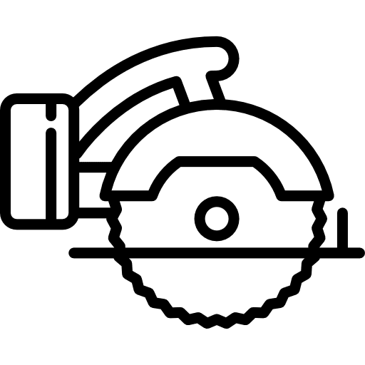 Circular saw cut saw carpentry icon