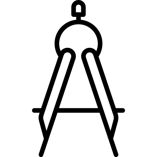 Compass circular tool carpentry icon