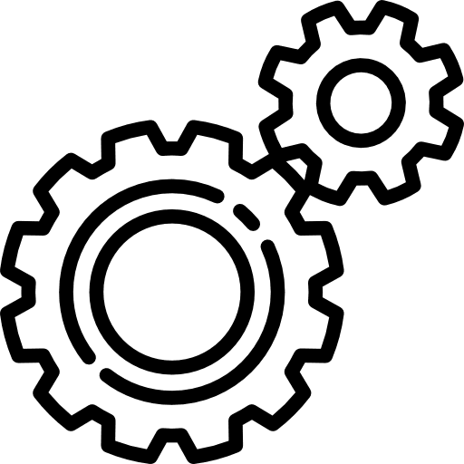 Gears setup erp cogwheel icon