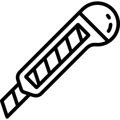 Stationery knife cutting carpenter carpentry icon