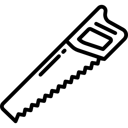 Saw carpentry tool construction icon