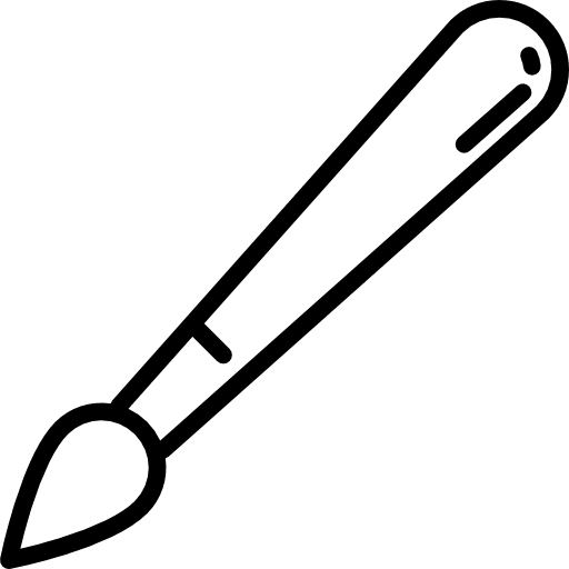 Paint brush artist tool home repair icon