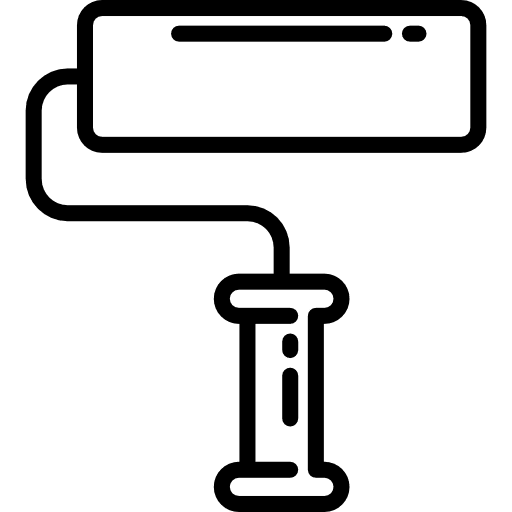 Paint roller carpenter home repair carpentry icon