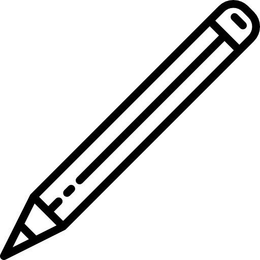 Pencil tool writer office material icon