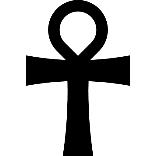 Ankh egyptian shapes religious icon