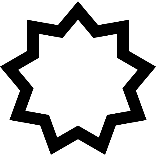 Bahá í religious faith symbol icon