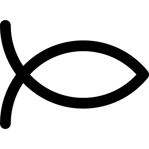 Christianity fish religion shapes icon