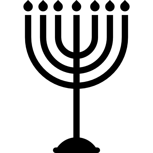 Judaism religious menorah symbol icon