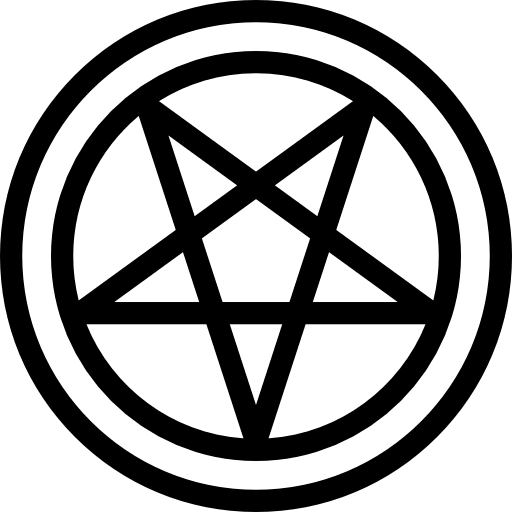 Occultism symbol shapes religious icon