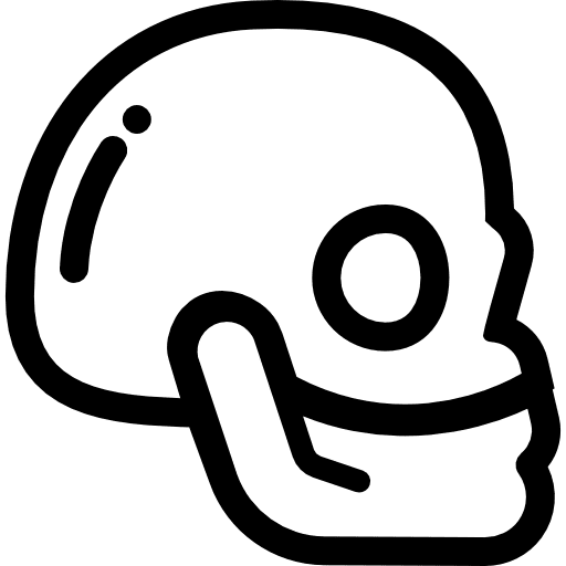 Human skull medical body part medicine icon