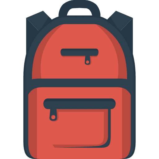 Backpack bags baggage travel icon