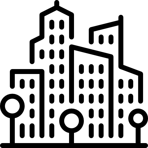 Cityscape skyscrapers empire state building buildings icon