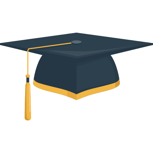 Mortarboard cap academy education icon