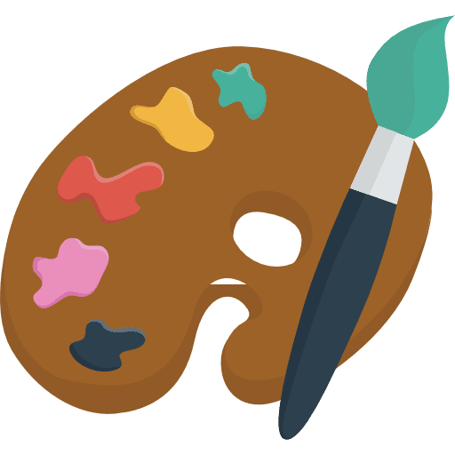 Paint palette art artistic palette icon