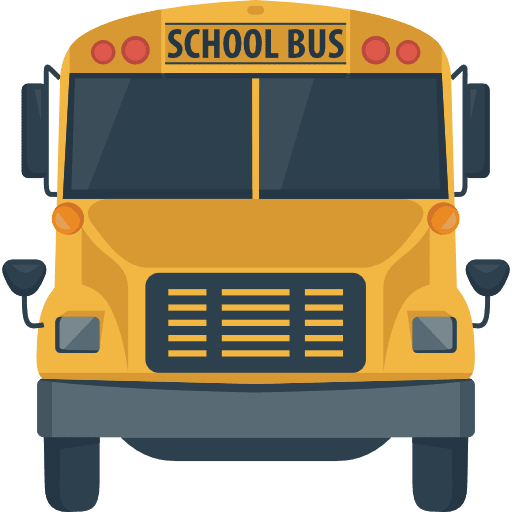School bus automobile transport transportation icon