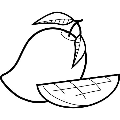 Mango diet vegetarian food icon