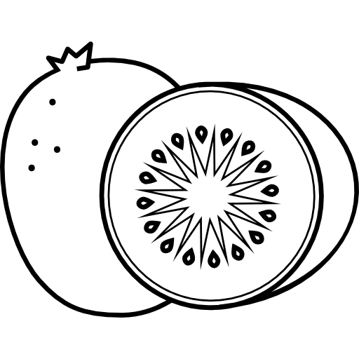 Kiwi organic vegan kiwi icon